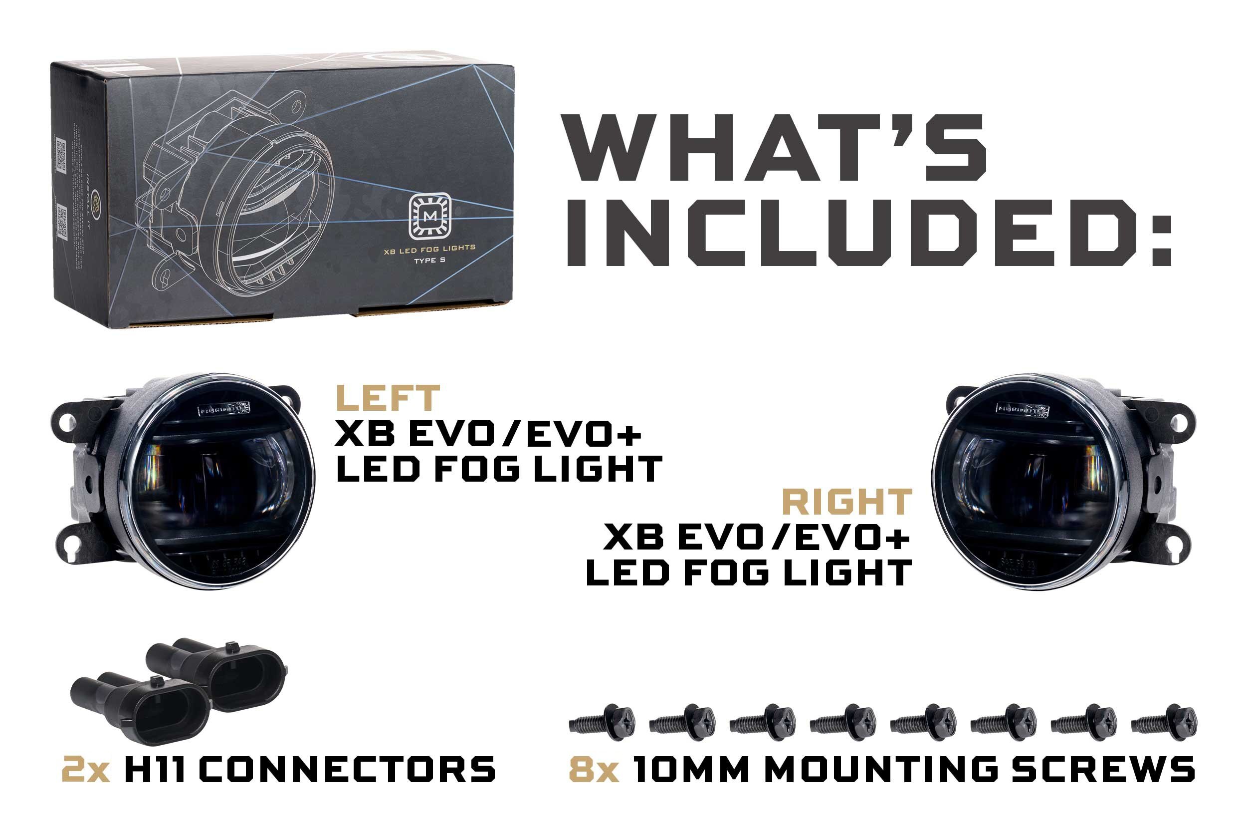 EVO ライト Honda Civic (16-21) XB Evo+ LED Fog Lights| LF091
